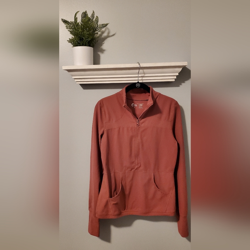 ZYIA Half Zip Long Sleeve Top
